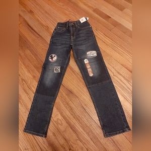 Arizona Jeans Patchy 16 Slim Straight Adjustable Waist